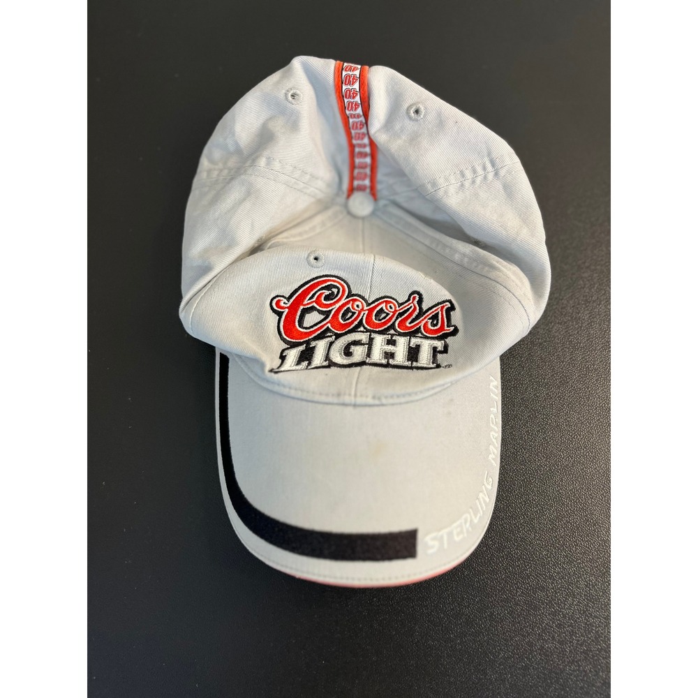 Coors Light‎ NASCAR Racing Cap Men's Adjustable Strap White Red